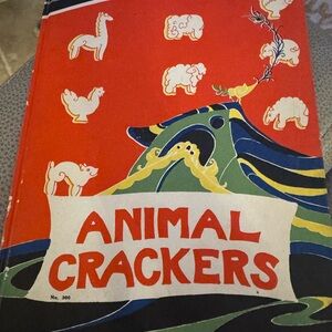 Vintage Animal Crackers Book with Red Cover